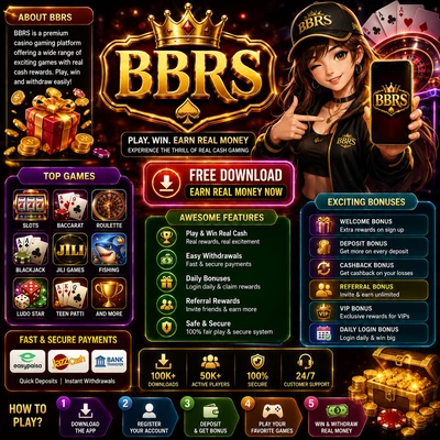 BBRS Free Download 
Earn Real Money 
Best Casino App