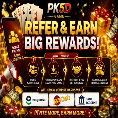 PK5D Game Referral Reward 
Refer and Earn 