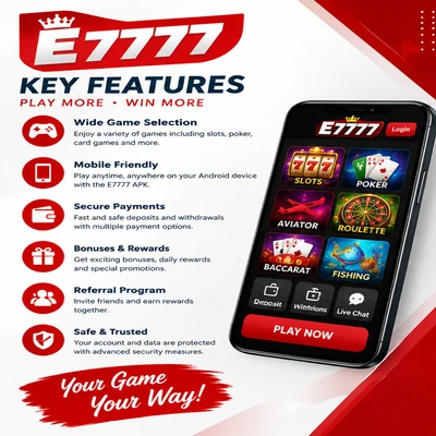 E7777 Features
Mobile friendly
Bonuses
Safe
