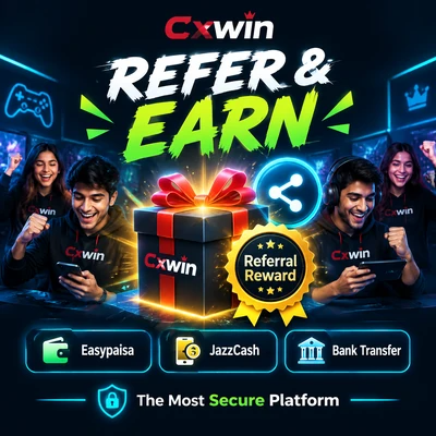 Cxwin Referral Rewards
Easypaisa
JazzCash
Bank Transfer